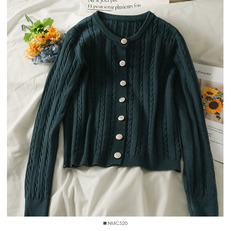 Solid color versatile twist single breasted top  1920