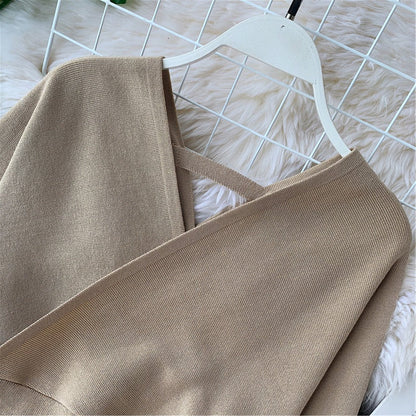 Narrow waist short top with wooden ear edge sweater bottom shirt  1629