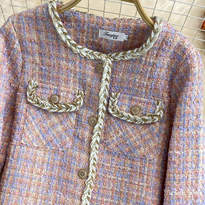 Xiaoxiangfeng celebrity temperament high-end button color top  1635