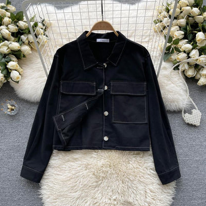 Early autumn jacket cardigan short coat female  1541