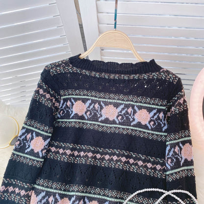 Long sleeved autumn hollow out sweater for women  1584