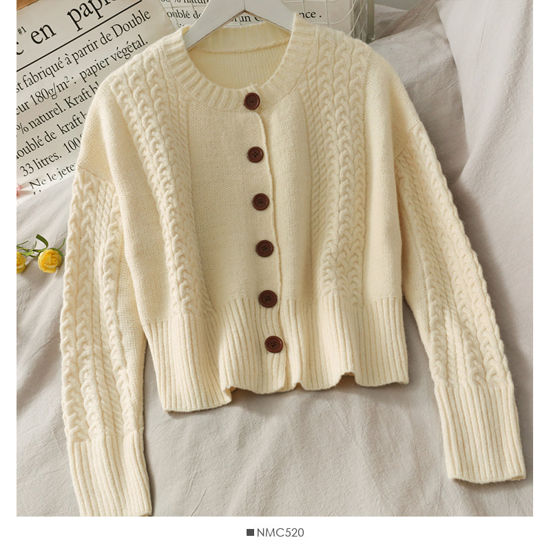Sweater coat women's autumn long sleeve versatile slim knit  1987