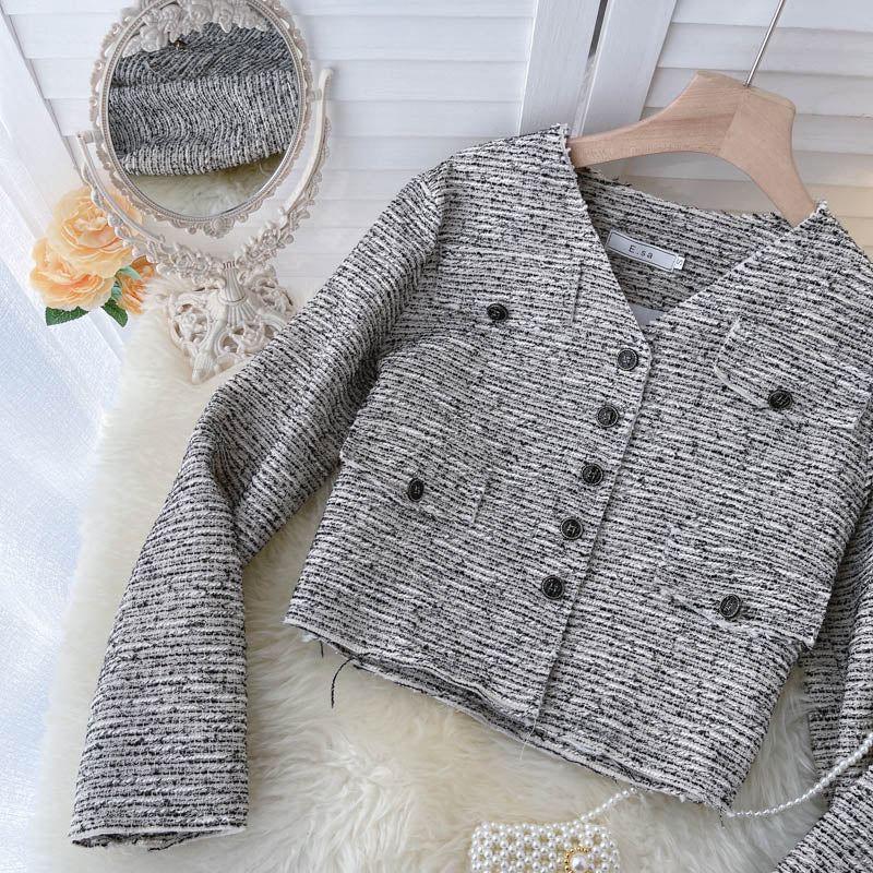 Shoulder padded jacket women's autumn new versatile top  1551