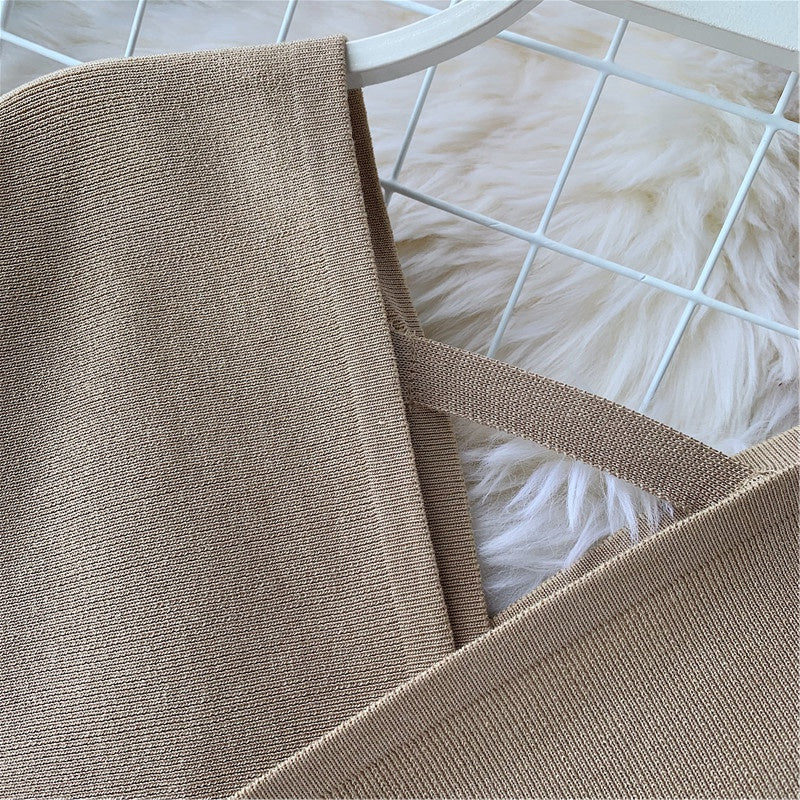 Narrow waist short top with wooden ear edge sweater bottom shirt  1629