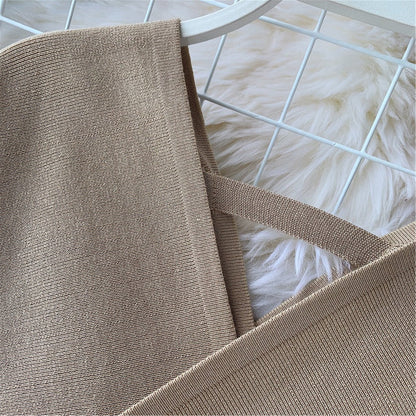 Narrow waist short top with wooden ear edge sweater bottom shirt  1629