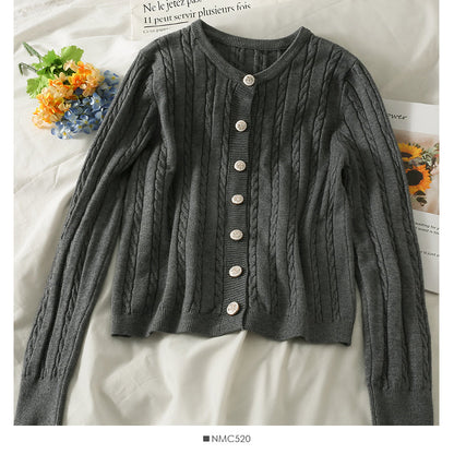 Solid color versatile twist single breasted top  1920