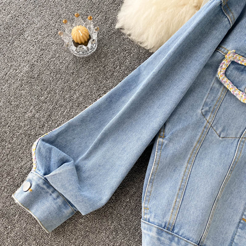 Denim Jacket Women's loose jacket fashion top  1544