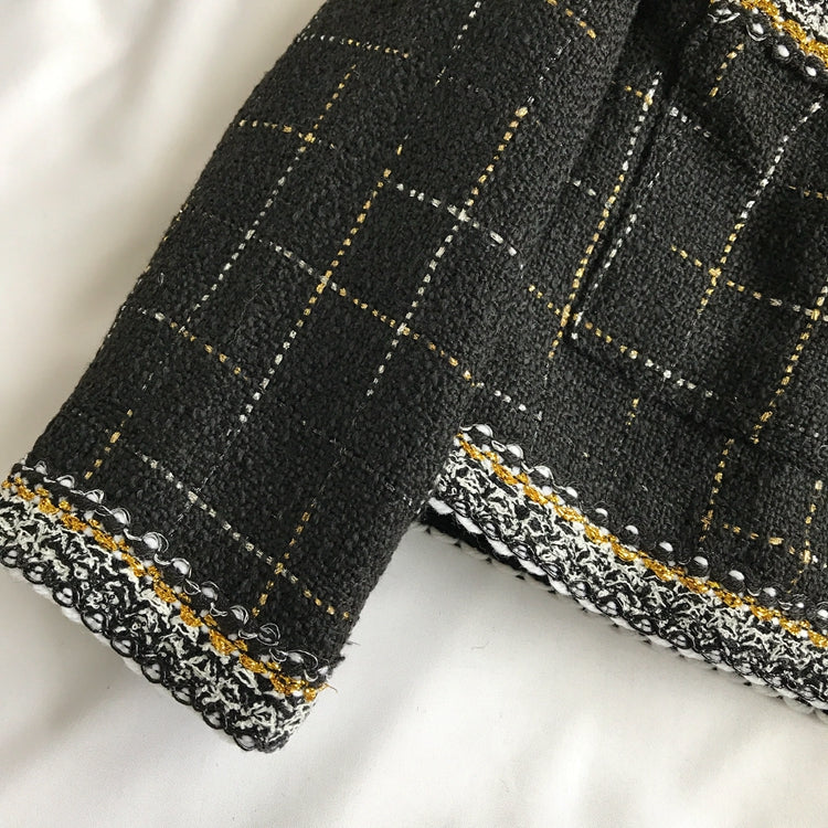 Small fragrant clothes, suit coat, versatile tweed, thin  1643