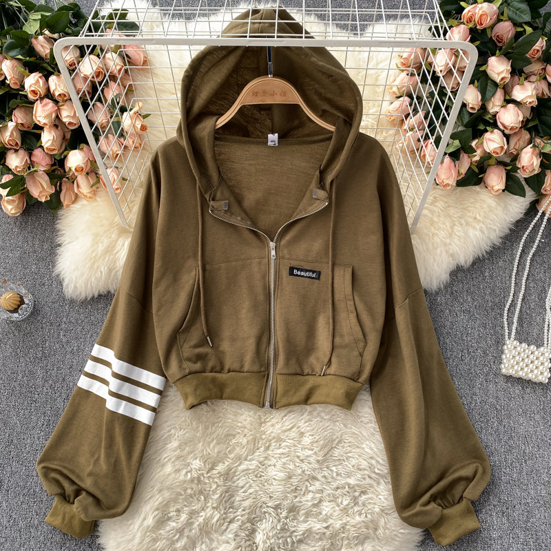 Autumn new short cardigan coat sweater women's casual top  1545