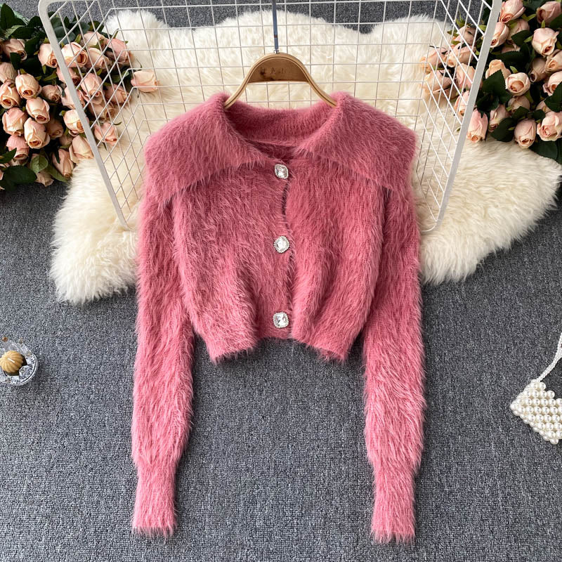 Gentle and lazy style new Mohair knitting  1605