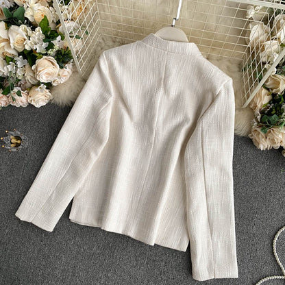 Women's Retro slim fit and versatile long sleeved jacket  1492