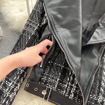 Jacket stitched leather jacket jacket  1523