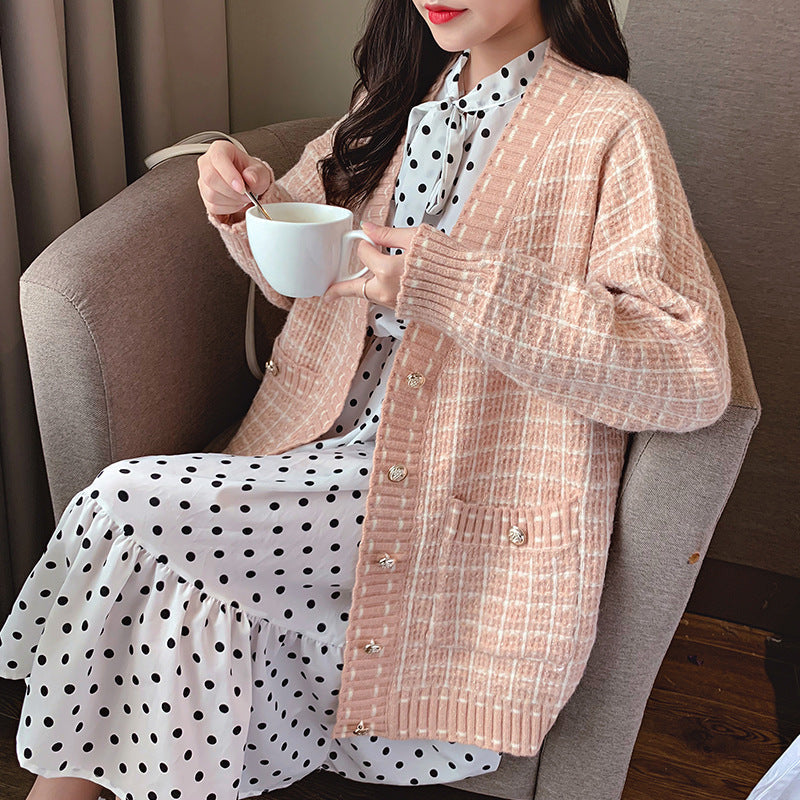 Lazy style, little fragrance style knitted sweaters, vintage cardigans  1433