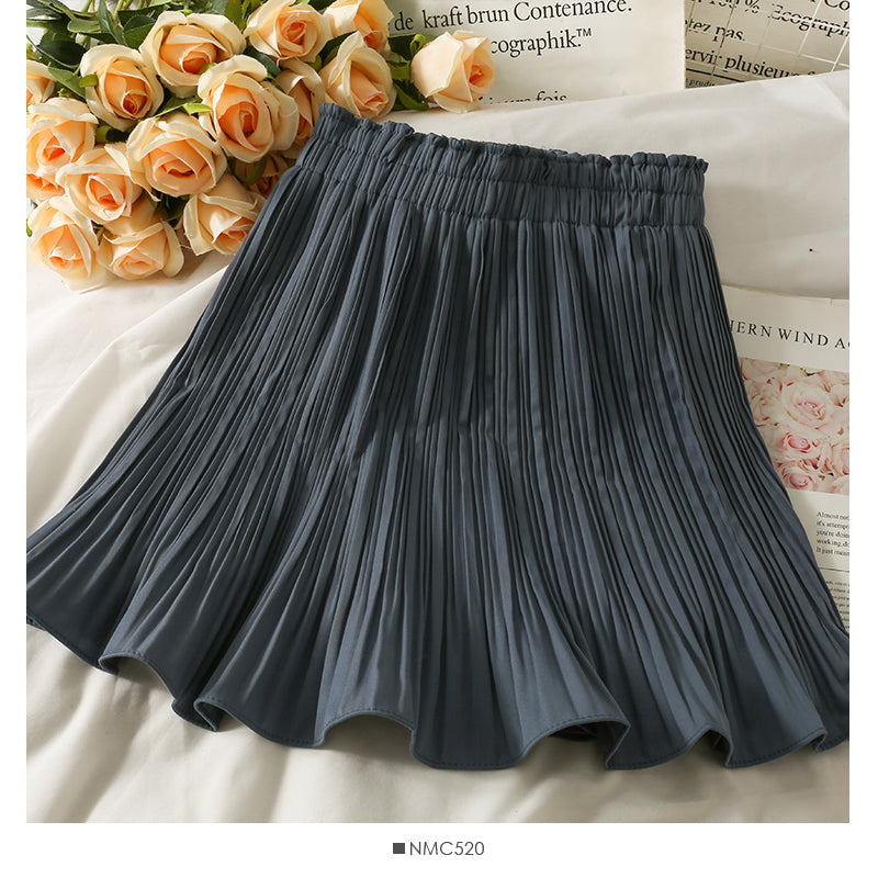 Super fairy Chiffon pleated skirt short  2537