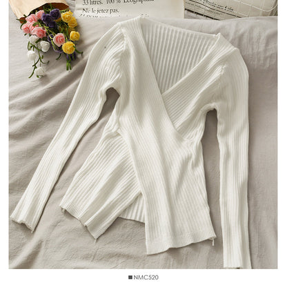 Korean design, tight and thin, split sweater, female  1895
