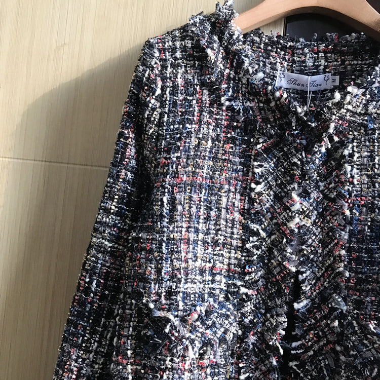 Tassel short coat women's long sleeved cardigan fashion slim fit  1639