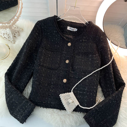 Pink Fashion short women's coat women's long sleeve top  1526