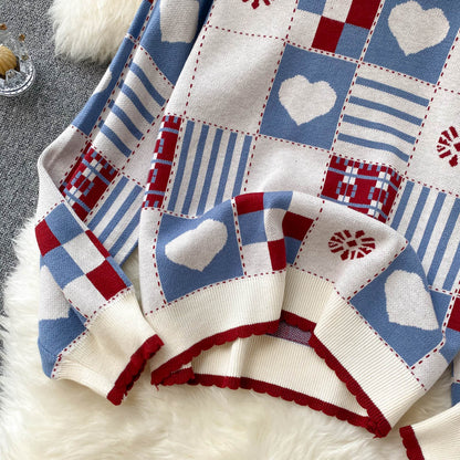 Cute knitted long sleeve sweater 1474