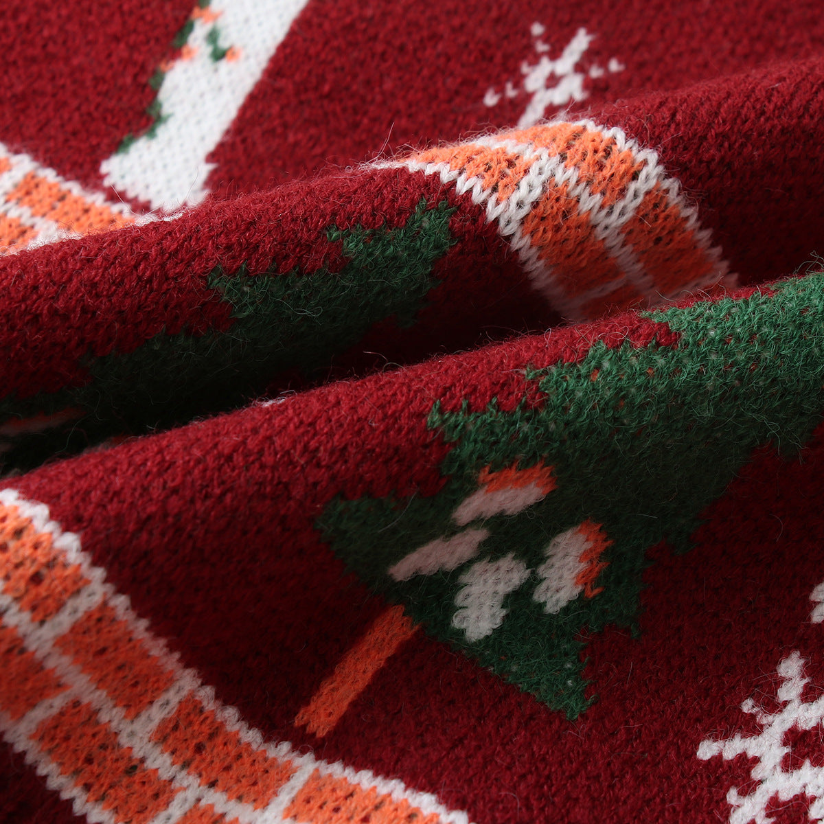 Christmas snowflake deer jacquard knit, fall/winter round neck loose bottom sweater, pullover sweater  1415