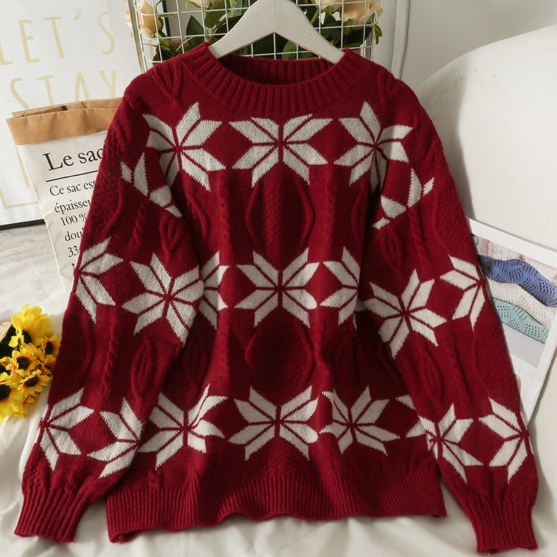 Cute round neck long sleeve sweater  1482
