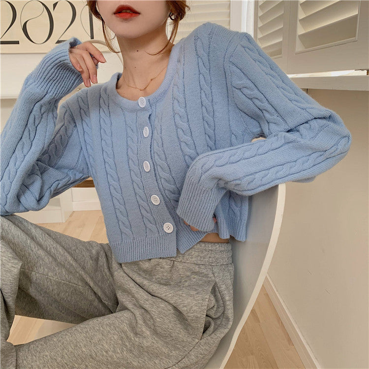 New, soft sweater, loose, languid twist cardigans  1431