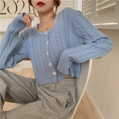 New, soft sweater, loose, languid twist cardigans  1431