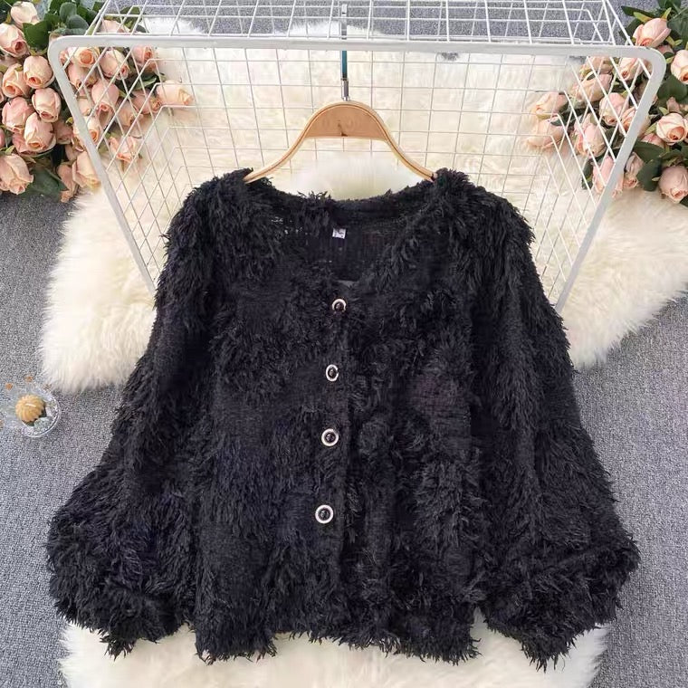 Socialite, high quality cardigans, new, trendy, soft, plush, sweet all-match cardigans, coat tops  1391