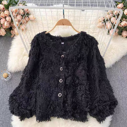 Socialite, high quality cardigans, new, trendy, soft, plush, sweet all-match cardigans, coat tops  1391