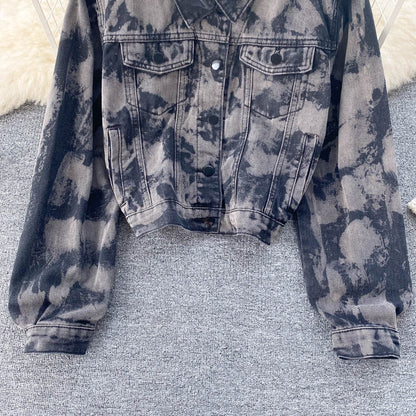 Denim jacket versatile Jacket Top  1524