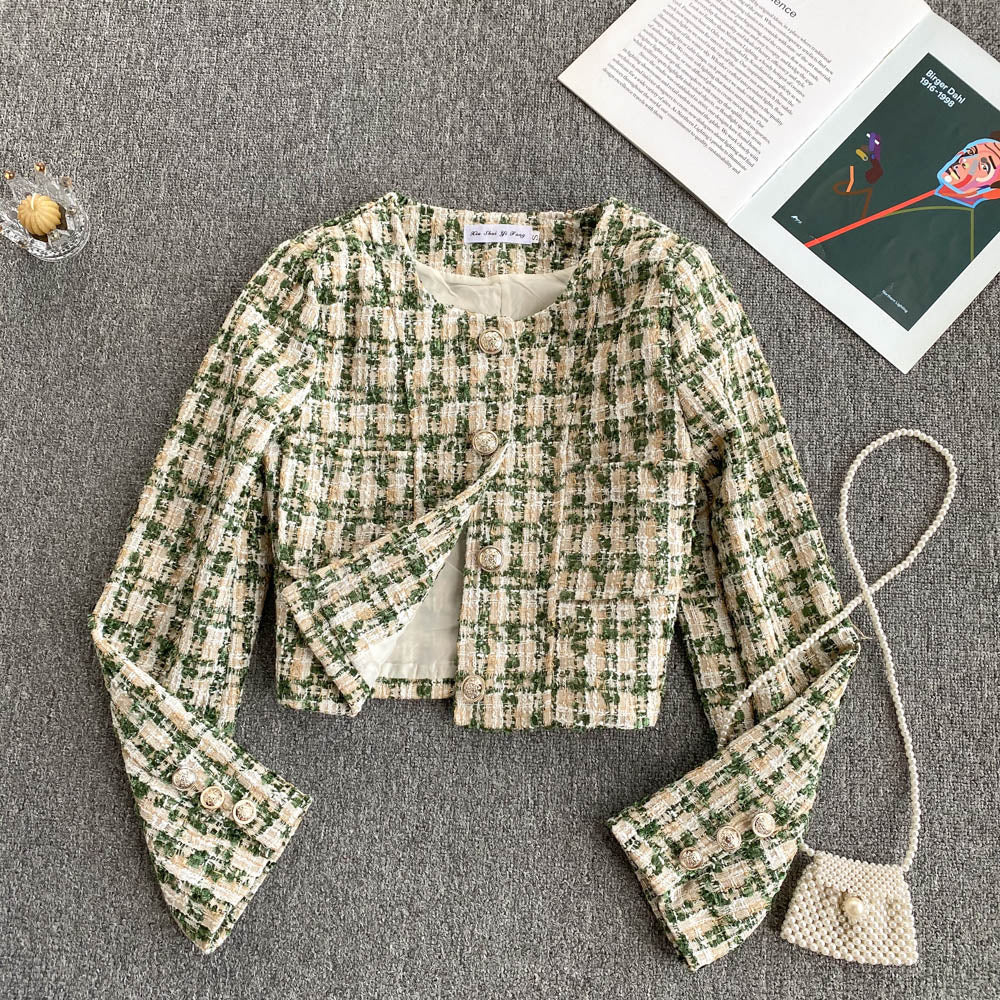 Retro small fragrance coat short top  1521