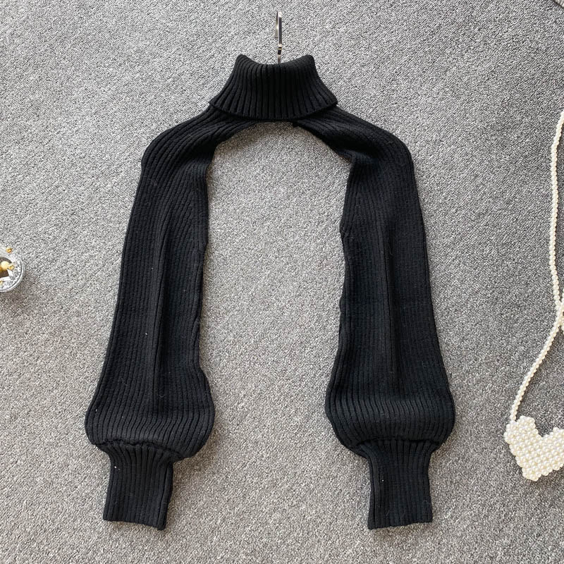 Autumn and winter design hanging neck Knitted Top  1581