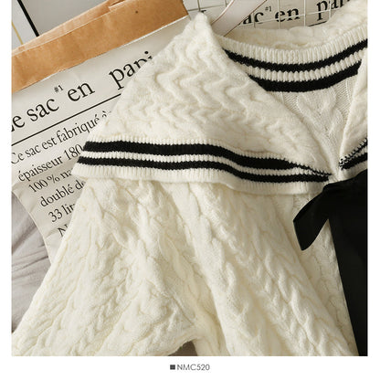 Sweater women's autumn loose and thin linen pattern sweater  1896