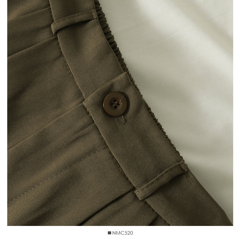 Simple and versatile solid medium length A-line skirt  2563