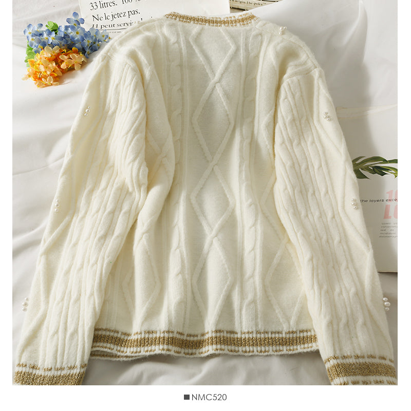 Diamond check long sleeve sweater  1765