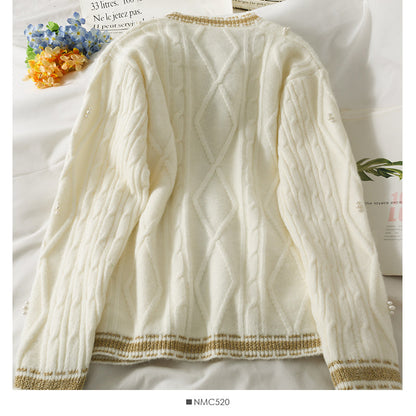 Diamond check long sleeve sweater  1765