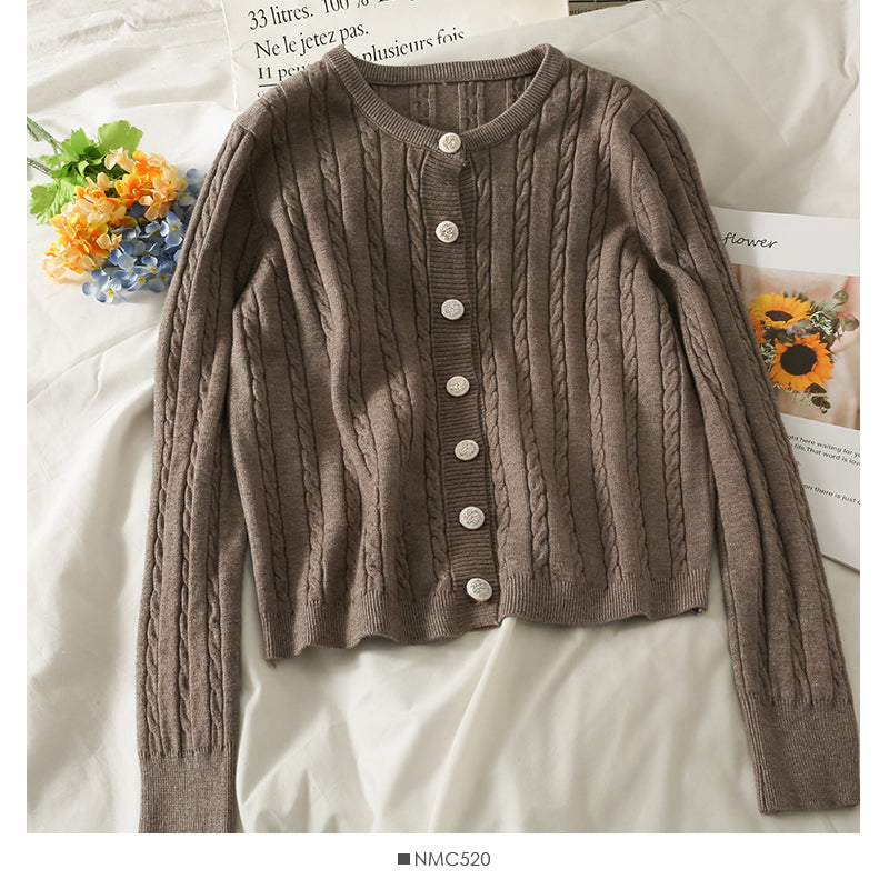 Solid color versatile twist single breasted top  1920