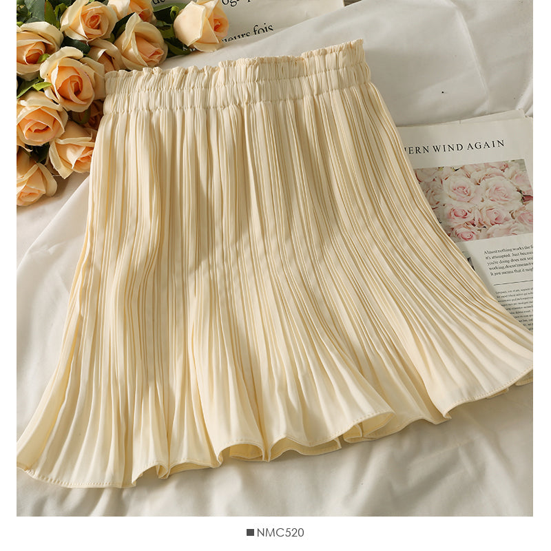 Super fairy Chiffon pleated skirt short  2537