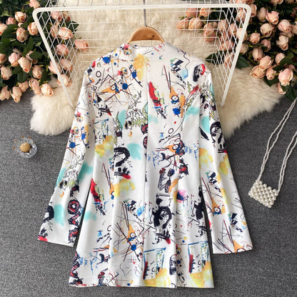 Printed casual suit coat  1516