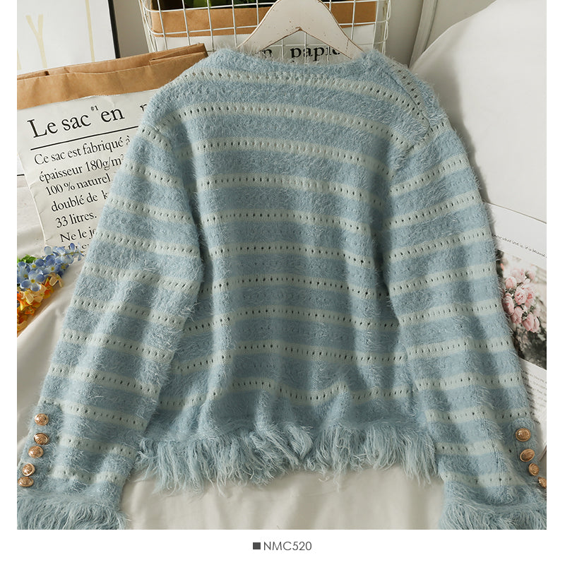 Knitwear women's autumn short versatile tassel sweater fashion  1966