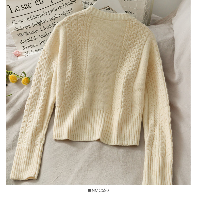 Sweater coat women's autumn long sleeve versatile slim knit  1987