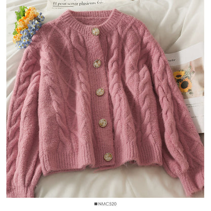 Sweater women's autumn clothes are loose and thin with hemp pattern  1771