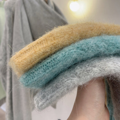 Lazy style, round neck long sleeve cardigans, loose short jacket sweater  1421