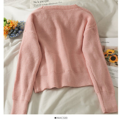 New sweet bow decorative thin sweater  1901