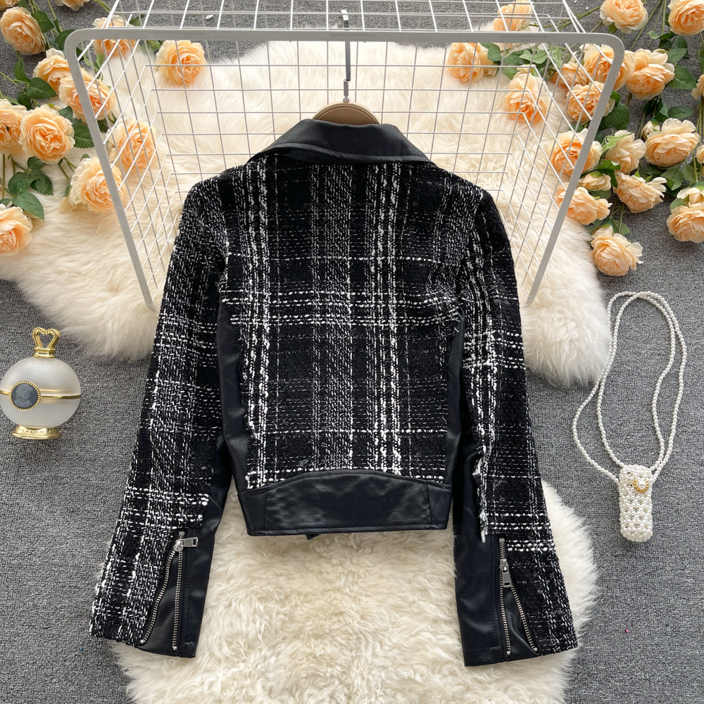 Jacket stitched leather jacket jacket  1523