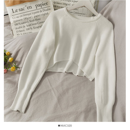 French minority front short back long Pullover Sweater women  1700