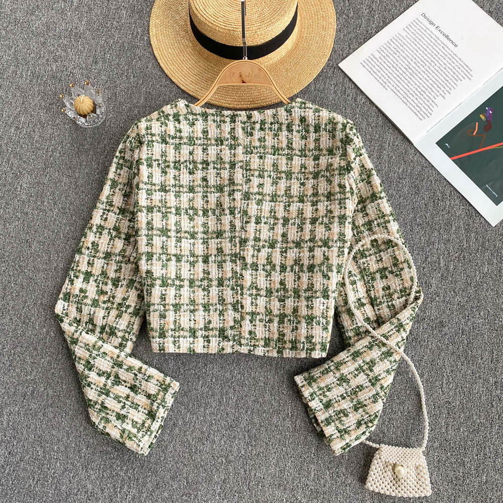 Retro small fragrance coat short top  1521