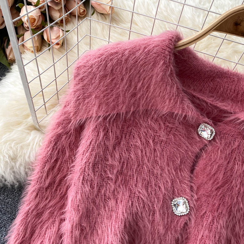 Gentle and lazy style new Mohair knitting  1605