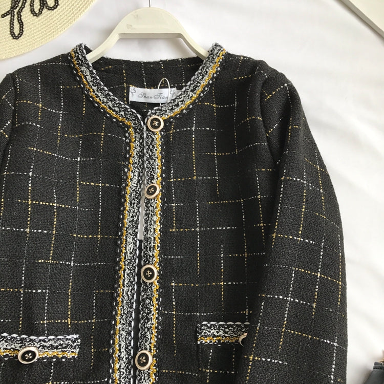 Small fragrant clothes, suit coat, versatile tweed, thin  1643