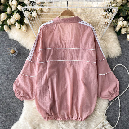 Korean women's loose sunscreen jacket  1539