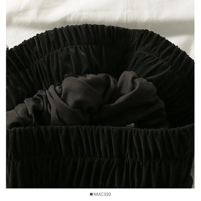 Korean bow decorative elastic waist thin A-line skirt  2484